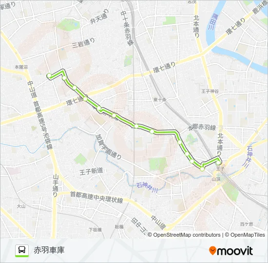王23 バスの路線図