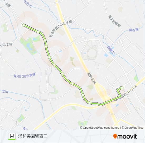 美80ルート スケジュール 停車地 地図 浦和美園駅西口