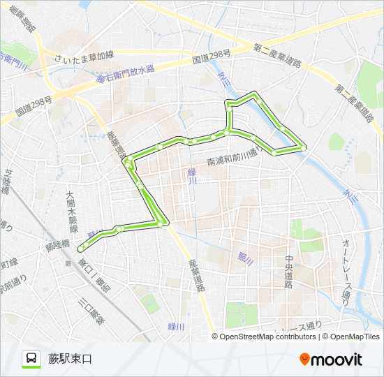 蕨01 Bus Line Map
