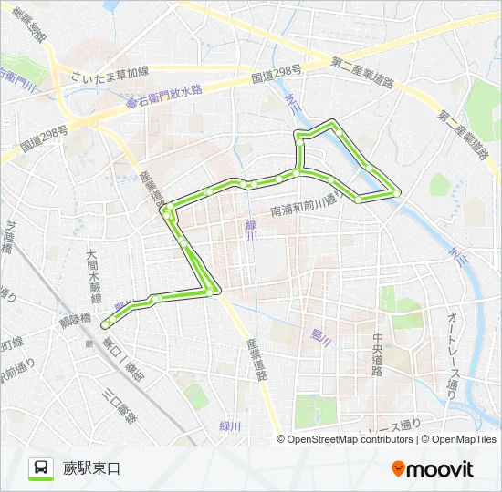 蕨01 Bus Line Map