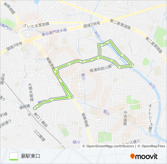 蕨01 bus Line Map