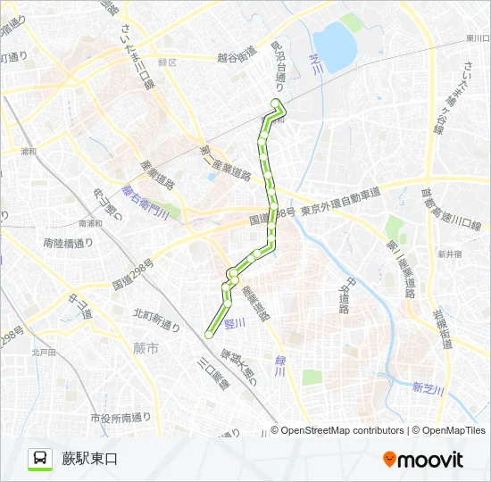 蕨02 Bus Line Map