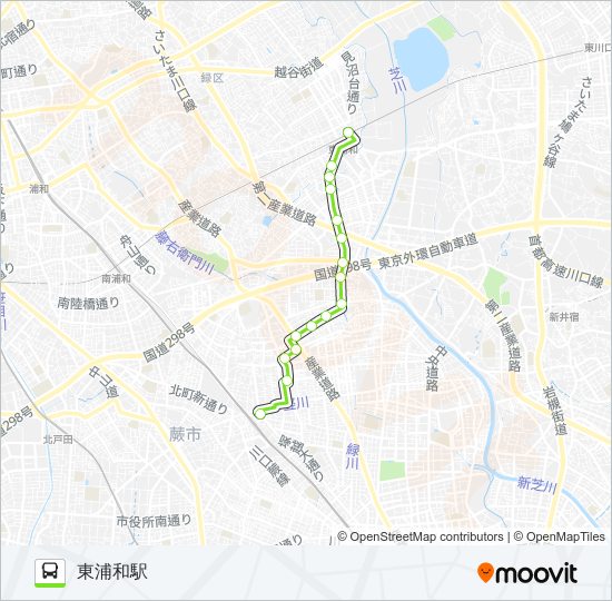 蕨02 バスの路線図