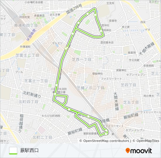 蕨05 bus Line Map