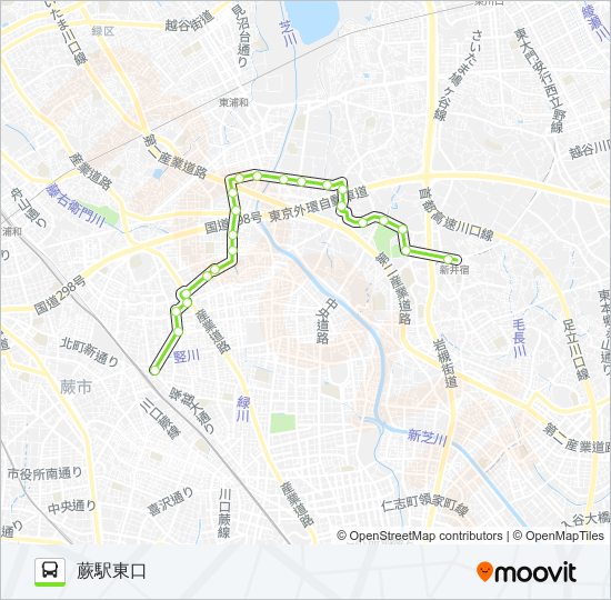 蕨06 bus Line Map