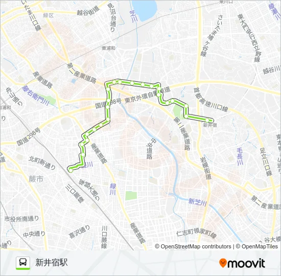 蕨06 バスの路線図