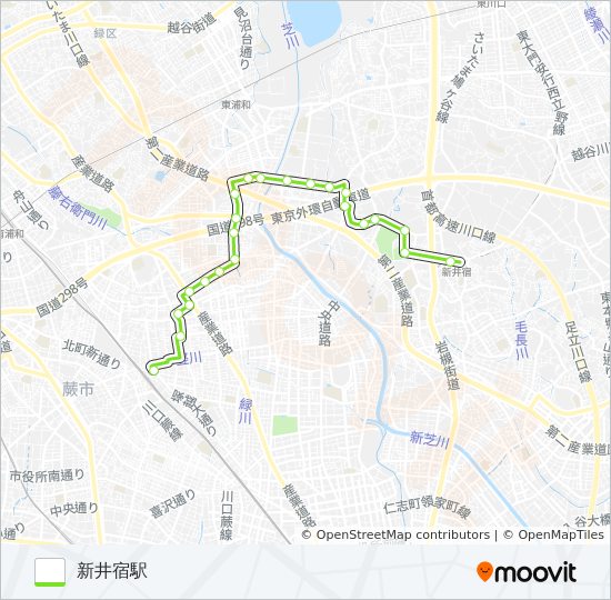 蕨06 bus Line Map