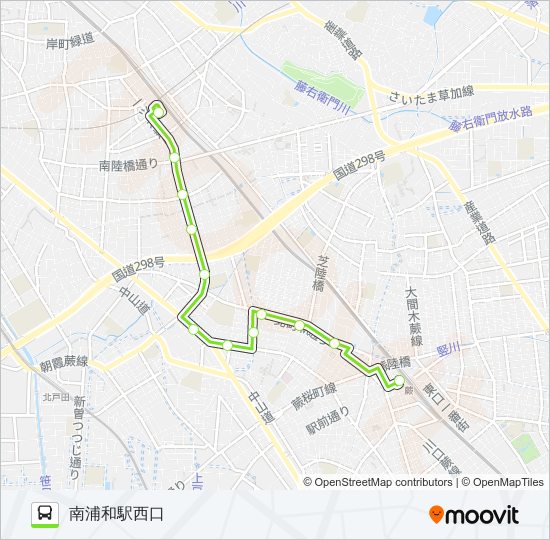 蕨50 bus Line Map