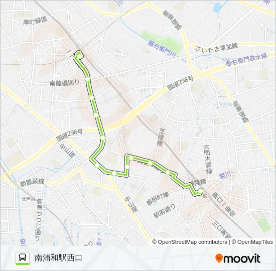 蕨50 バスの路線図