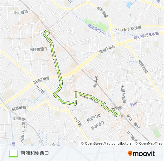 蕨50 bus Line Map