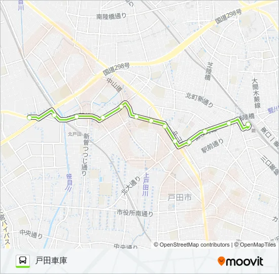 蕨80 Bus Line Map