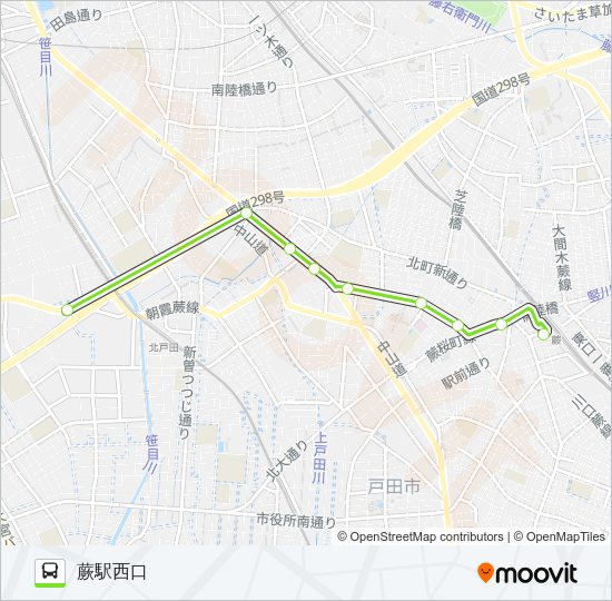 蕨81 Bus Line Map