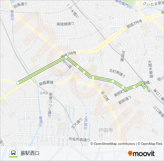 蕨81 Bus Line Map