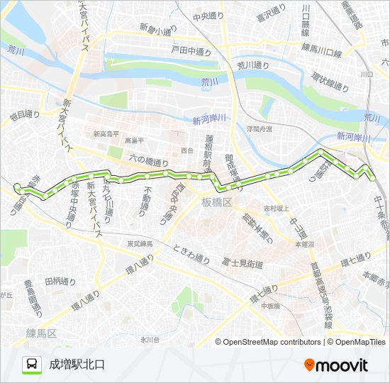 赤02 bus Line Map