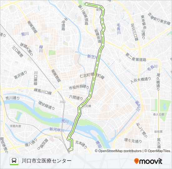 赤20 bus Line Map