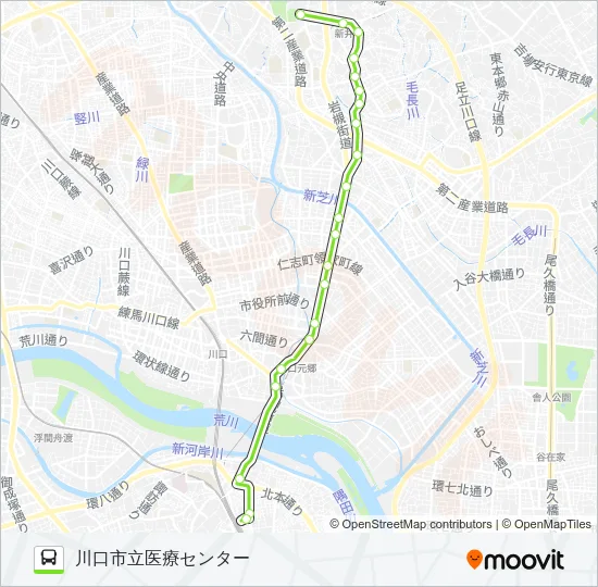 赤20 バスの路線図