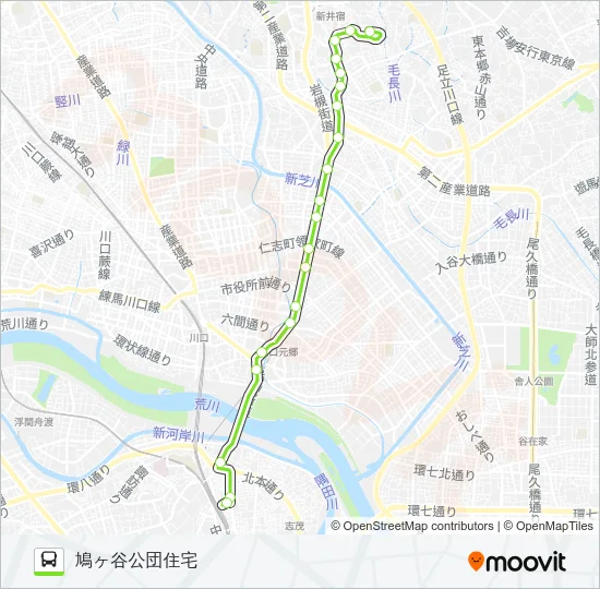 赤21 Bus Line Map