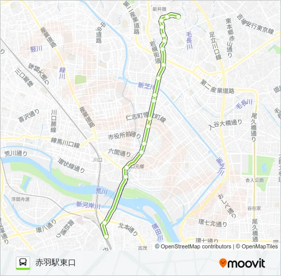 赤21 Bus Line Map
