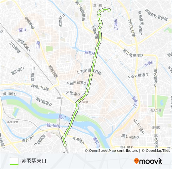 赤21 bus Line Map