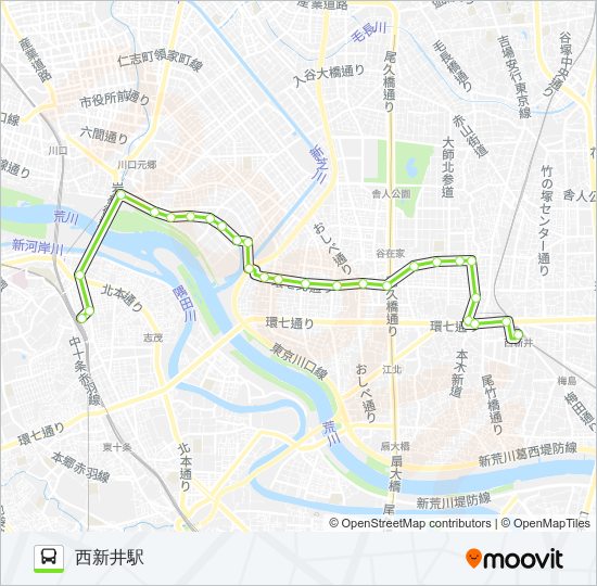 赤23 バスの路線図