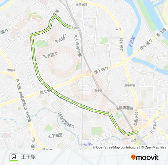 赤50 Bus Line Map