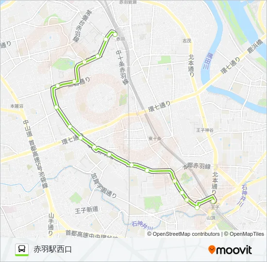 赤50 Bus Line Map