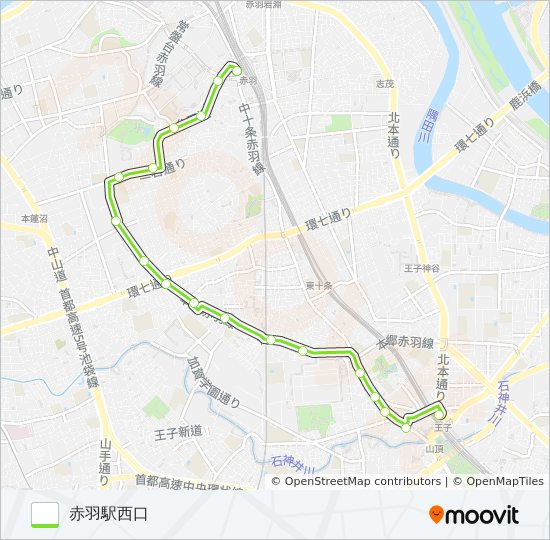 赤50 bus Line Map