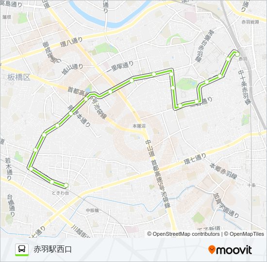 赤53 Bus Line Map