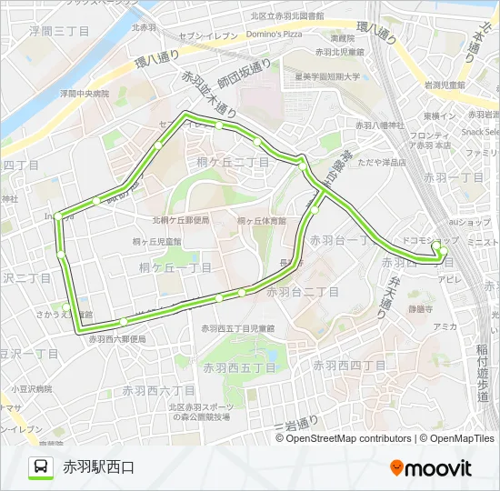 赤54 Bus Line Map