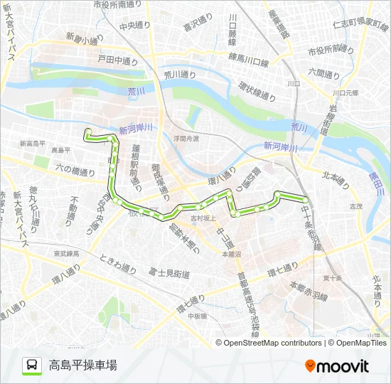 赤56 Bus Line Map