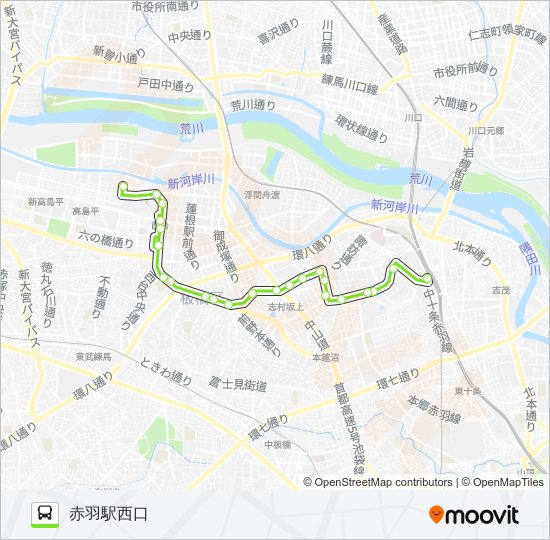 赤56 bus Line Map
