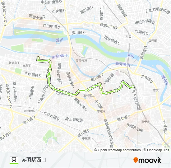 赤56 Bus Line Map
