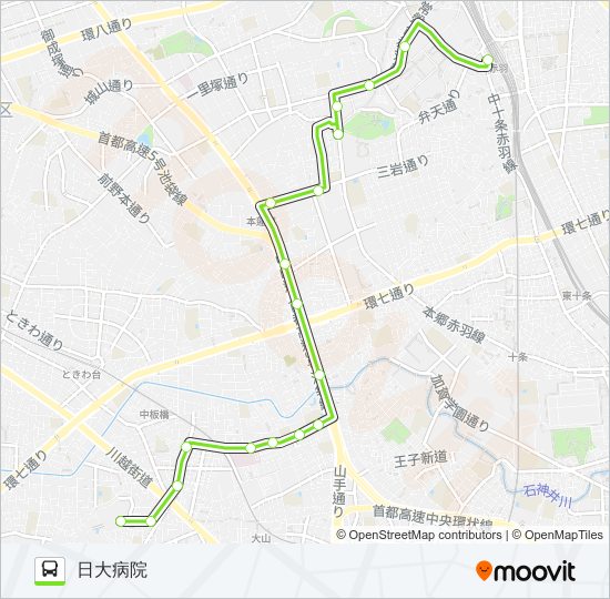 赤57 bus Line Map