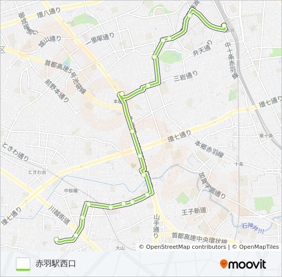 赤57 bus Line Map