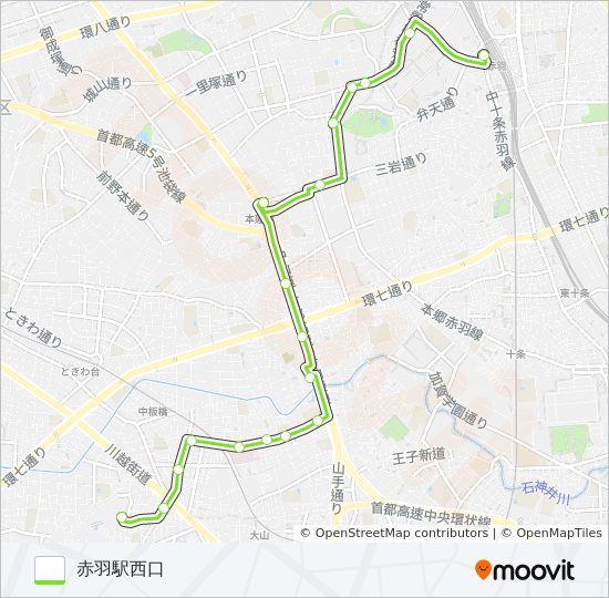 赤57 バスの路線図