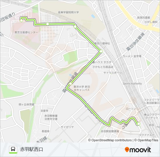 赤58 Bus Line Map