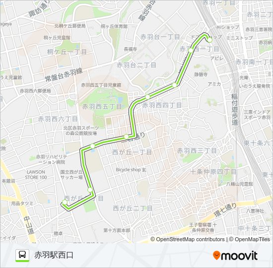 赤80 bus Line Map