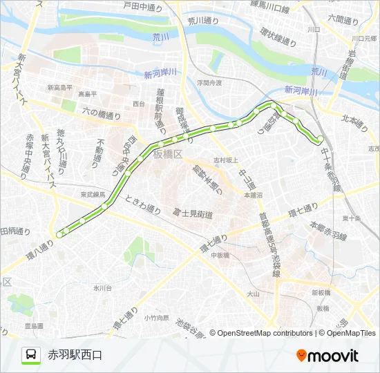 赤85 Bus Line Map