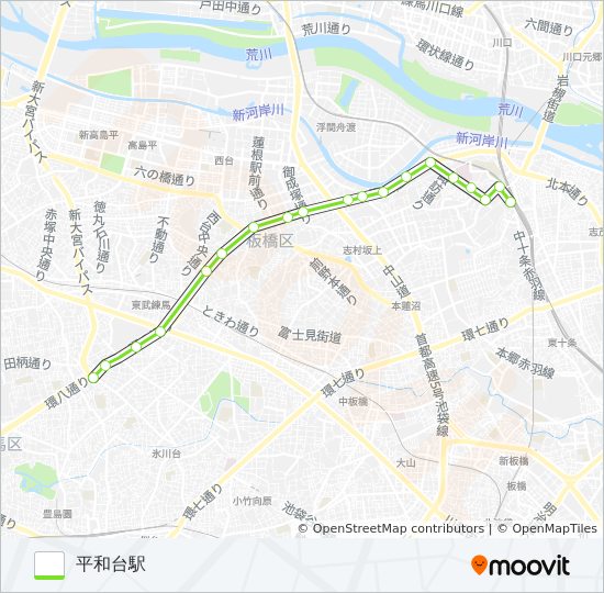 赤85 bus Line Map