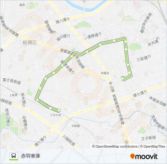 赤93 bus Line Map