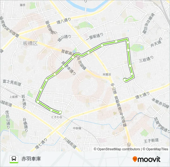 赤93 Bus Line Map