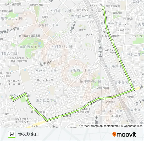 赤95 Bus Line Map