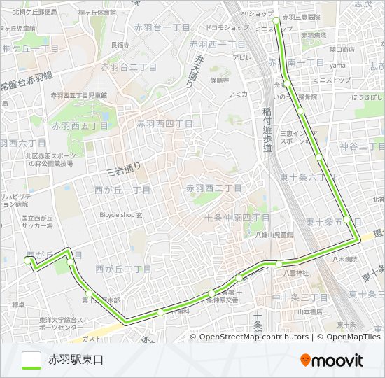 赤95 bus Line Map