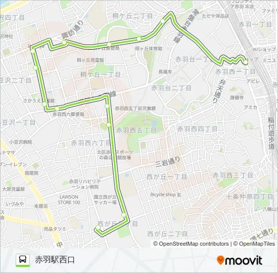 赤96 Bus Line Map