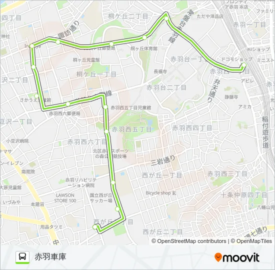 赤96 Bus Line Map