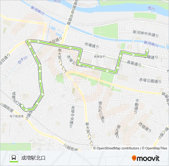 高01 バスの路線図