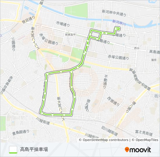 下赤03 bus Line Map