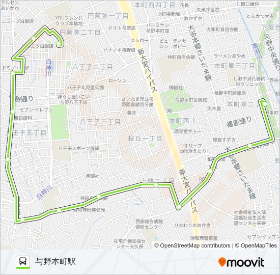 与本04 バスの路線図