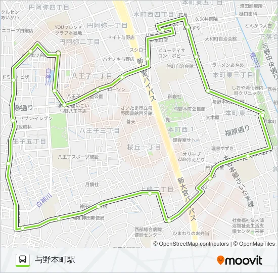 与本05 Bus Line Map