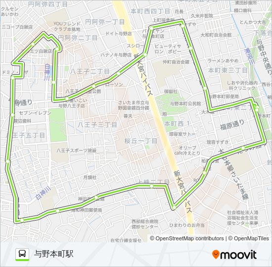 与本05 Bus Line Map